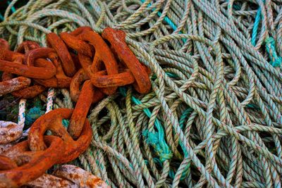 Close-up of fishing net