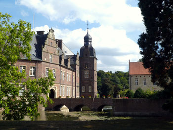 Low angle view of historic building against sky