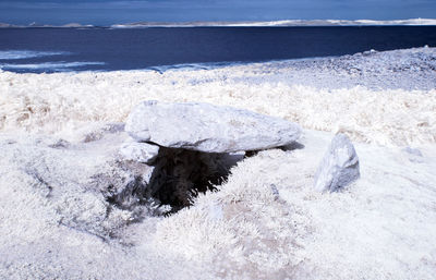 Rock formations on beach