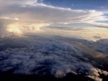 Aerial view of cloudy sky