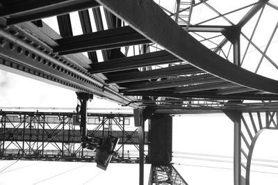 Low angle view of bridge against sky