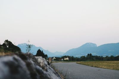 Country road passing through mountains