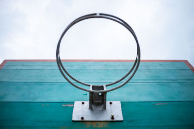 Close-up of basket ring againt sky