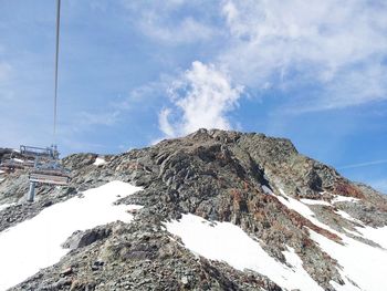 Scenic view of snowcapped mountain against sky