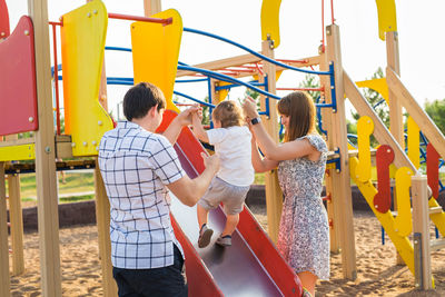 People playing in playground