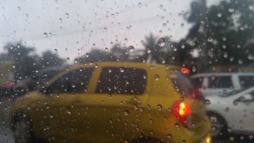 Rain drops on glass window