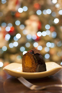 Close-up of food on table