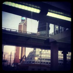 Low angle view of bridge against sky