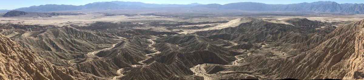 Aerial view of dramatic landscape