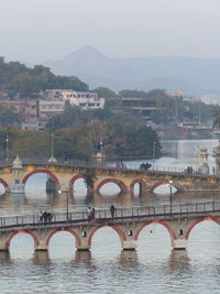High angle view of cityscape against sky