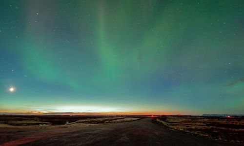 Aurora borealis, nortlights in iceland