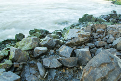 Rocks on beach