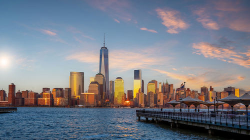 View of city at waterfront