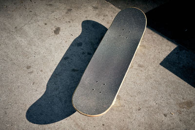 High angle view of skateboard