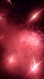 Low angle view of firework display