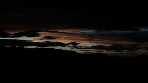 Scenic view of dramatic sky during sunset