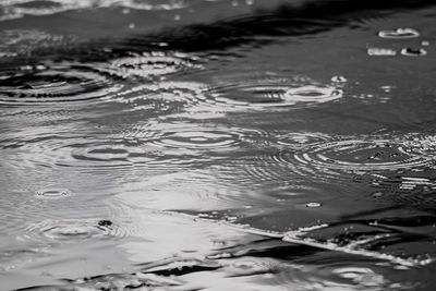 Full frame shot of water on street during rainy season