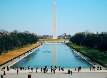 Washington monument on sunny day