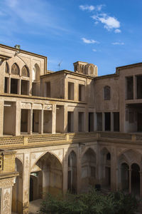 Low angle view of historical building against sky