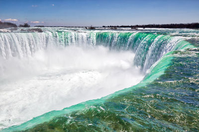 Scenic view of waterfall