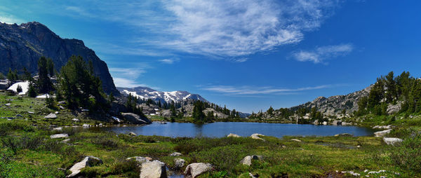 Wind river range, rocky mountains, wyoming, views from backpacking hiking trail to titcomb basin