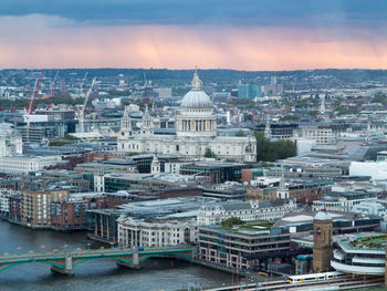 High angle view of cityscape