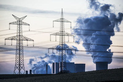 Germany, north rhine westphalia, neurath, lignite power station in background