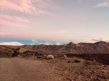 Colourful sunset in teide national park