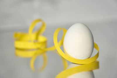 Close-up of lemon on table