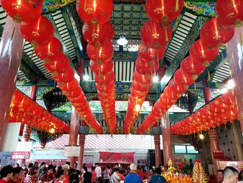 Group of people in traditional temple