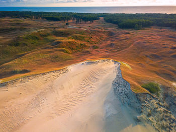 High angle view of beach against sky