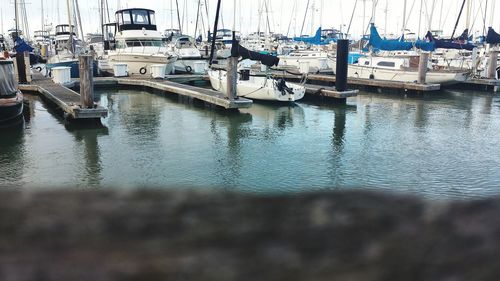 Boats in harbor