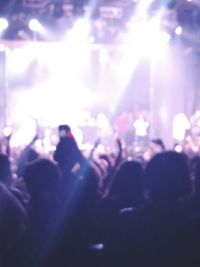 High angle view of people in concert