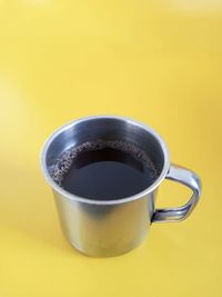 Close-up of coffee on table