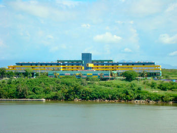 Scenic view of river against sky