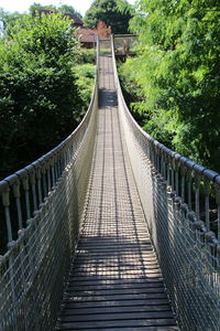 Footbridge amidst trees