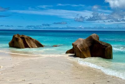 Stunning beach in seychelles island 