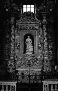 Low angle view of statue in temple
