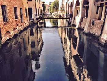 Reflection of buildings in water