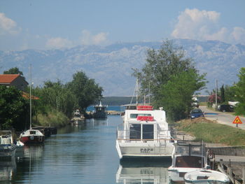 Boats in river