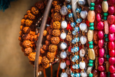 Close-up of colorful jewelry 