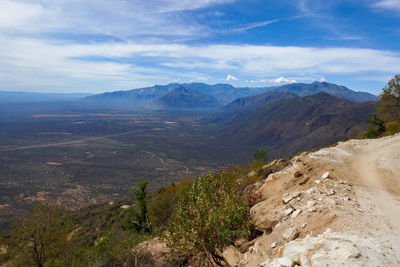 High angle view of mount koogh in marich pass, west pokot, kenya