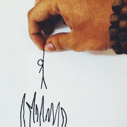 Close-up of object over white background