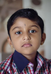 Close-up portrait of girl indoor