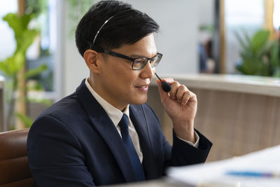 Young man using smart phone