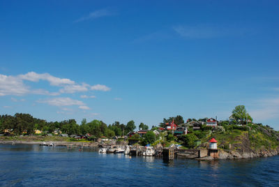 A beautiful summers day on the water in oslofjord in norway