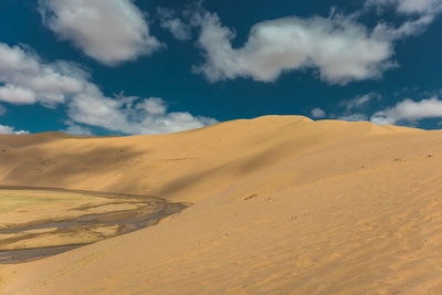 Scenic view of desert against sky