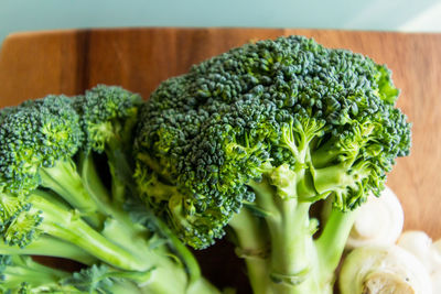 Close-up of chopped vegetables on table