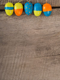 Close-up of multi colored balloons on table