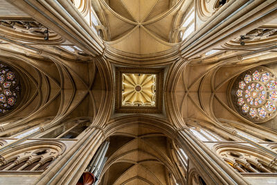 Low angle view of ornate ceiling in building